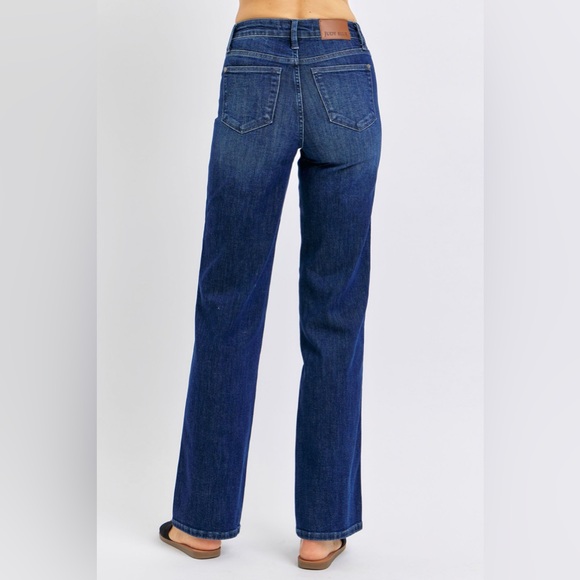 JUDY BLUE | Mid-Rise Tummy Control Classic Straight Jeans - Style #88861 - Picture 3 of 8